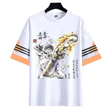 nauji marškinėliai Enn Enn nr. Shouboutai Anime Marškinėliai Žmogus moterų Drabužiai Individualumą Rašalo plauti tapybos T-shirt