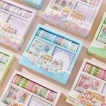 Dovanų Paketo Įklijos Washi Tape Nustatyti Cute Girl Popieriaus Juostos Leidinys Scrapbooking 