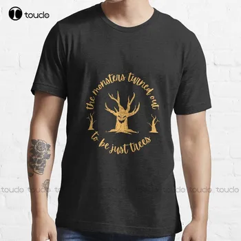 Monstras Pasirodė Tik Medžių Tendencijos T-Shirt, T Marškinėliai Moterims Vyrų Mados Tee T Shirts Kvėpuojantis Medvilnės Retro