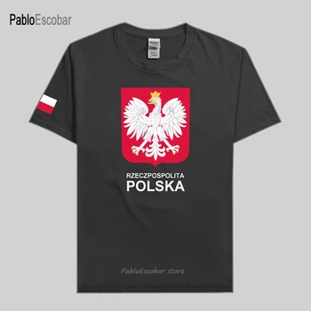 Lenkija mens t shirts lenkijos Lenkas megztiniai hip-hop tautos medvilnės marškinėliai fitneso drabužių viršūnes tees POLSKA LENKAS