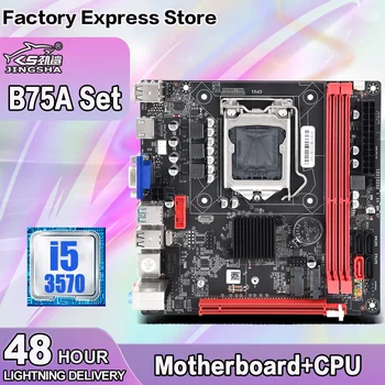B75 LGA 1155 ITX Motininę Rinkinys Su Core i5 3570 Processor DDR3 PC Atmintį B75 placa mae Nustatyti Paramos WIFI NVME M. 2 B75A