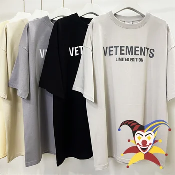Vetements Limited Editon T-Shirt Vyrai Moterys 1:1, Geriausias Kokybės Logotipas Letter Spausdinimo Negabaritinių Marškinėliai Topai Tee