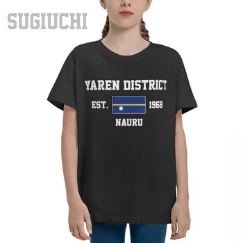 Unisex Jaunimo Berniukas/Mergaitė Nauru EST.1968 Yaren Rajono Kapitalo T-shirt Vaikai marškinėlius tee 100% Medvilnės Marškinėliai o kaklas trumpas Vaikams