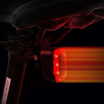 Smart užpakalinis žibintas Galinis Aukšto Ryškumo LED Naktį Jojimo Įspėjamoji Lemputė USB Įkrovimo Vandeniui MTB Dviračių Priedai