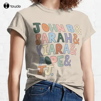 Naujas Pogues: John B Sarah Kiara Popiežius & Jj Spalvos Klasikinis Marškinėliai Medvilnės Vyrai Tee Marškinėliai Užsakymą Dovana Tee Marškinėliai Streetwear