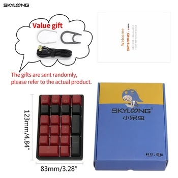 SK21 Nešiojamas USB-C Laidinio Skaičių Klaviatūros RGB Skaitmeninė Mechaninė Klaviatūra Karšto Keitimu, už Gateron Optinis Jungiklis Jy14 21