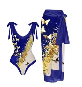Vasaros 2023 Daugiaspalvis Spausdinimas vientisi maudymosi kostiumėlį Moterų Skirstomi maudymosi Kostiumėliai, Asmenybės Mados Aukštos Juosmens Bikini Maudymosi Kostiumas