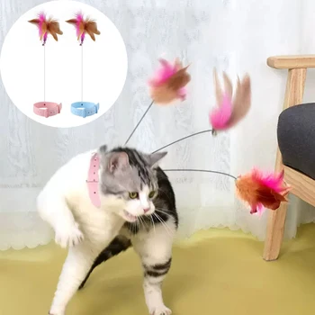 Žaislai Katėms Reikmenys, Kačių Antkaklis Žaislai Interaktyvus savipagalbos Plunksnų Erzina Klijuoti su Bell kačiukams Nemokamas Pristatymas Straipsniai