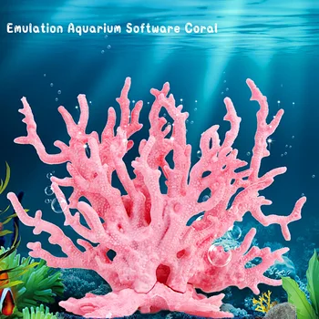 1Pcs Dirbtinis, Netikras Koralų Vandenį Augalų Kraštovaizdžio Žuvų Bako Plastikinio Modeliavimo Coralline Akvariumas Micro Dekoratyviniai Papuošimai