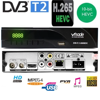 Vmade DVB-T2 Skaitmeninis Imtuvas Imtuvas Paramos H. 265/HEVC/H. 264 H265 Kodas 