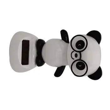 Puikus Akiniai Panda Saulės Energijos Supasi Lėlės Automobilio Interjero Papuošalas Dovanų Sėkmės Interjerą Automobilio Prietaisų Skydelyje Žaislai