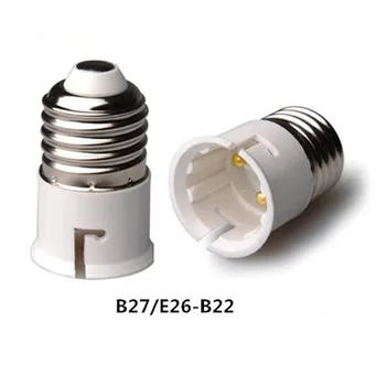 Iš E27 į B22, LED halogeninės CFL lemputės, lempos adapteris Anti-deginimas PBT BG1 Šviesos Lempos Laikiklis Adapte Lemputės, Lempos Laikiklis, Adapteris