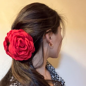 Plaukų Letena Rožių Gėlių Plaukų Įrašą Asiūklio Skrybėlės Moterims Korėjos Ryklys Įrašus Vientisos Spalvos Audiniu Asmenybės Staigius Romantiška