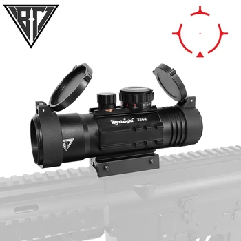 Bestsight 3X44 Green Red Dot Akyse taikymo Sritis Taktinė Optika Karinės Riflescope Tilptų 11/20mm Geležinkelių Šautuvas Akyse Medžioklės