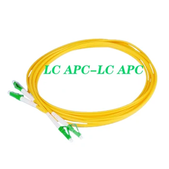 LC/APC-LC/APC Optinio Pluošto Pleistras Laido PVC Singlemode Dvipusis SM DX Patchcord 2.0 MM FTTH Kabelių Pluošto Jumper Galiuku