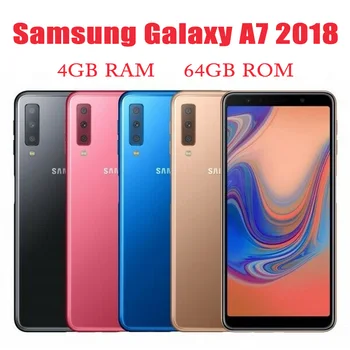 Atrakinta Samsung Galaxy A7 2018 Duetų A750FN/DS Dual Sim 4GB RAM 64GB ROM Pasaulio Versija 6.0