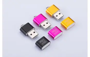 100vnt/daug Nešiojamų Mini USB 2.0 Micro SD TF T-Flash Atminties Kortelės Skaitytuvas Adapteris 