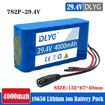 24V 4Ah 6s 7s 2P 18650 Baterija Li-ion Baterijos 29.4 v 4000mAh Elektrinis Dviratis Mopedas /elektra/ličio Jonų Baterija (BMS)