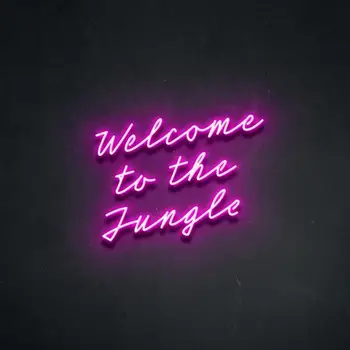 Sveiki Atvykę Į Džiungles, Led Neonas Pasirašyti Užsakymą Decoracion Ekranas Akrilo Flex Kartelio Kietas Šviesos Parduotuvė Šalis, Dovana, Namų Sienų Dekoras