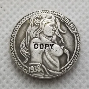 Valkata Nikelio Coin_Type #46_1938-D BUFFALO NIKELIO MONETOS KOPIJA 