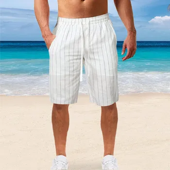 Medvilnės Skalbiniai Paplūdimio Skrynios Elastiniai Šortai vasarą laisvi Kvėpuojantis Šortai vyrams raišteliu Paplūdimio Pantalones cortos 2023
