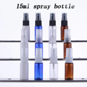 nemokamas pristatymas Talpa 15ml 500pcs/daug Suapvalinta pečių purškimo buteliai PET buteliai plastiko kosmetikos buteliukai