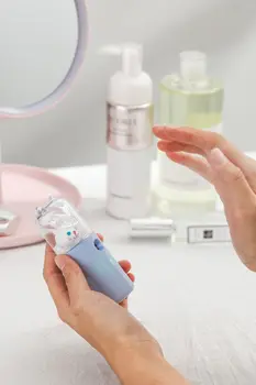Mini Nano Drėkintuvas Spray su Priminimas Šviesos Nešiojamą USB Įkrovimo Vandens Papildymo Priemonė