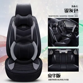 Aukštos kokybės linų+odinis automobilių sėdynės padengti Toyota corolla chr 86 auris Fortuner Alphard avensis prius 