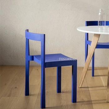 Dizaineris Valgomojo Kėdės, Virtuvės Prabangus Šiuolaikinės Paprastos Valgomojo Kėdės Laisvalaikio Kūrybos Medžio masyvo Namų Baldai, Kėdės Atlošas