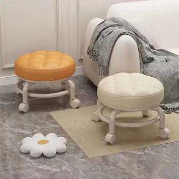 Namų ūkio Universalus Varantys Siuvimo Kėdė su ratukais Sukasi Grindų Valymo Mažas Išmatų Nagų Remonto Kojų Skriemulys su Kūdikio Išmatose