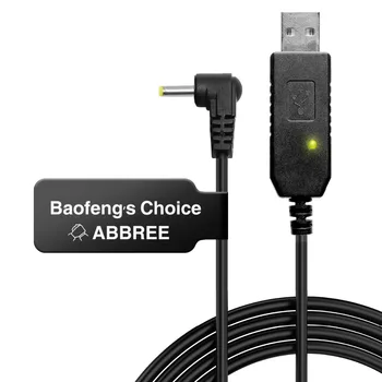 Baofeng USB Įkroviklio Laidą su Indikatoriaus Lemputė BaoFeng BF-UVB3 UV-X9 UV-S9 S9 PLUS Batetery Kumpis Du Būdu Radijo Walkie Talkie