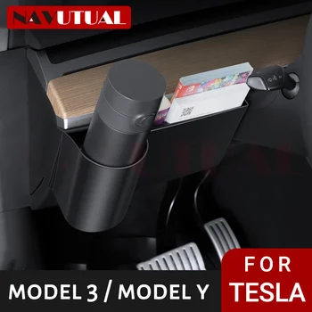 Laikymo Dėžutė Tesla Model 3/Y Prietaisų Skydelis, Vandens Puodelio Laikiklis ABS Medžiagos, Automobilių Priedų Laikymo Dėžutė Modelis Y/3 Priedas