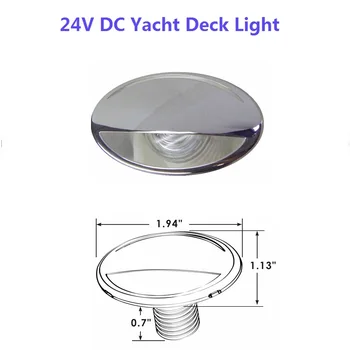 24V DC Vandeniui Jachtos Denio Apšvietimas Embedded Antakių Mandagumo/Aplinkos Lempa Traleris/Marine/Valtis/Plūduro Laivo Žingsnis Šiltai Balta