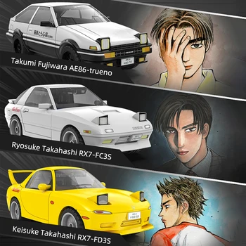 Anime Pradinė D Čempionas Transporto priemonių Lenktynių automobilių Blokai Suderinama Miesto Street View Japonijos automobilių Stovėjimo Aikštelė Plytų Žaislai Vaikas