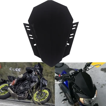Motociklo priekinį Stiklą Už YAMAHA MT07 MT-07 FZ-07 2018 2019 Motociklų Vėjo Kreiptuvas Priekinio stiklo Aliuminio